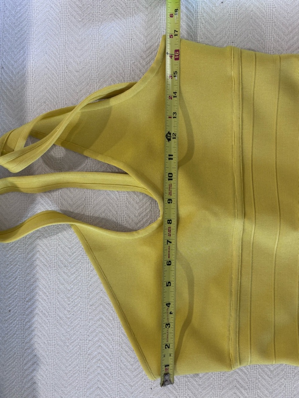 🩷Forever 21 Yellow Double-Strap V-Neck Bandage Mini Dress - Picture 6 of 13